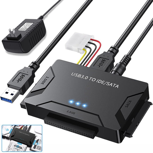 USB 3.0 to IDE/SATA Converter Adapter Kit for 2.5"/3.5" SATA/IDE/SSD Hard Drive
