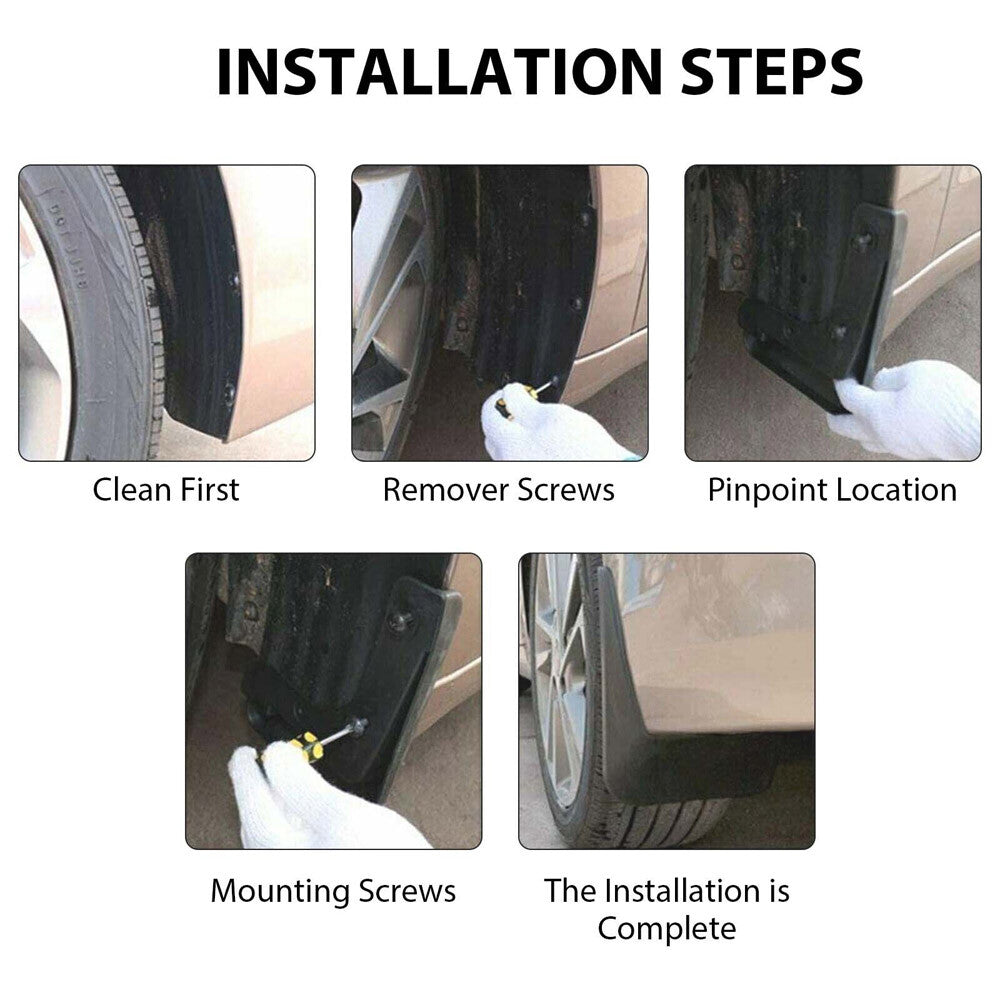 4PCS Car Mud Flaps Splash Guards for Front Rear Auto Accessories Universal USA