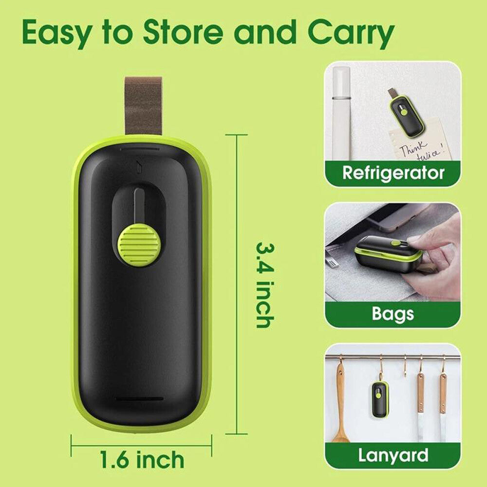2 in 1 Mini Bag Heat Sealer with Cutter Portable Food Vacuum Sealer for Snack US