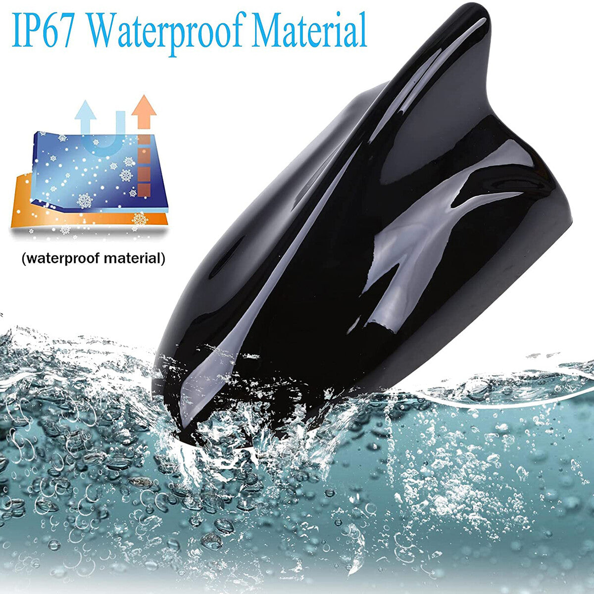 BLACK Shark Fin Car Roof Antenna Cover Radio FM/AM Signal Aerial Accessories US