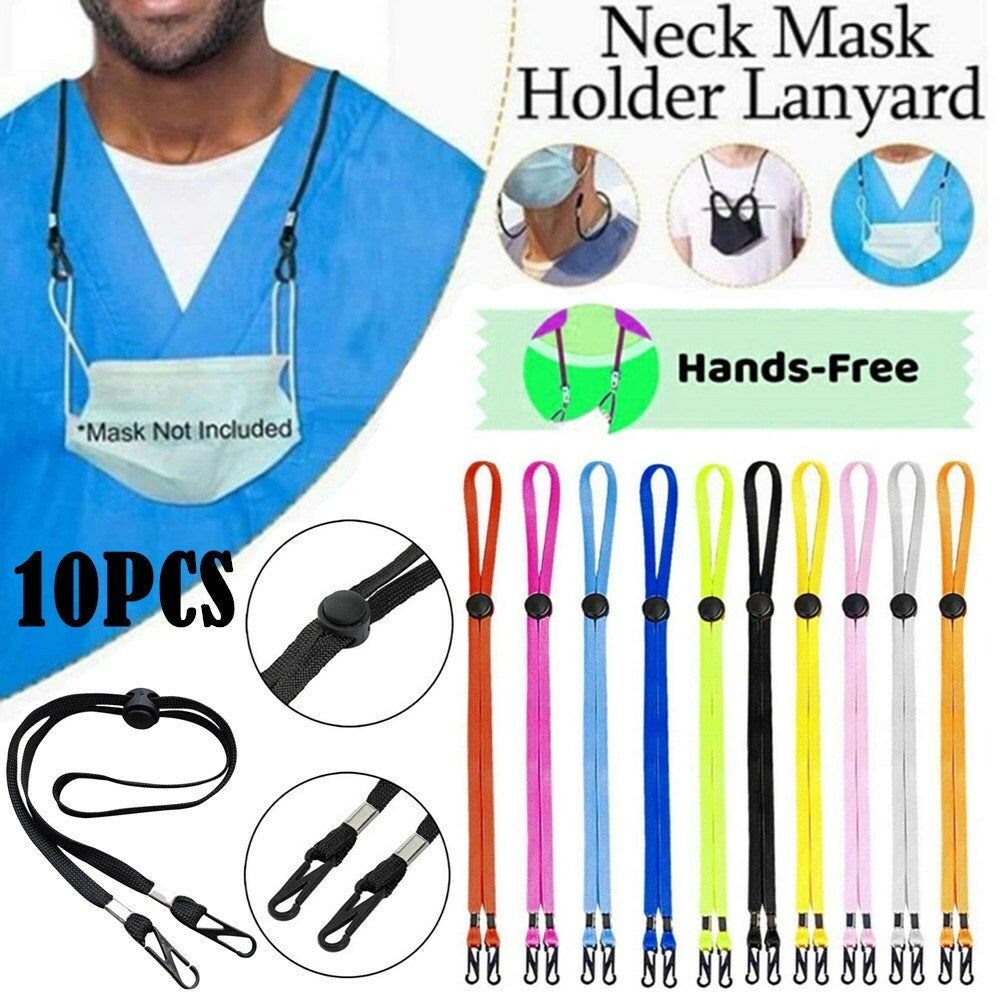 10 PCS Adjustable Lanyard Face Mask Extender Ear Savers for Mask Strap Holder US