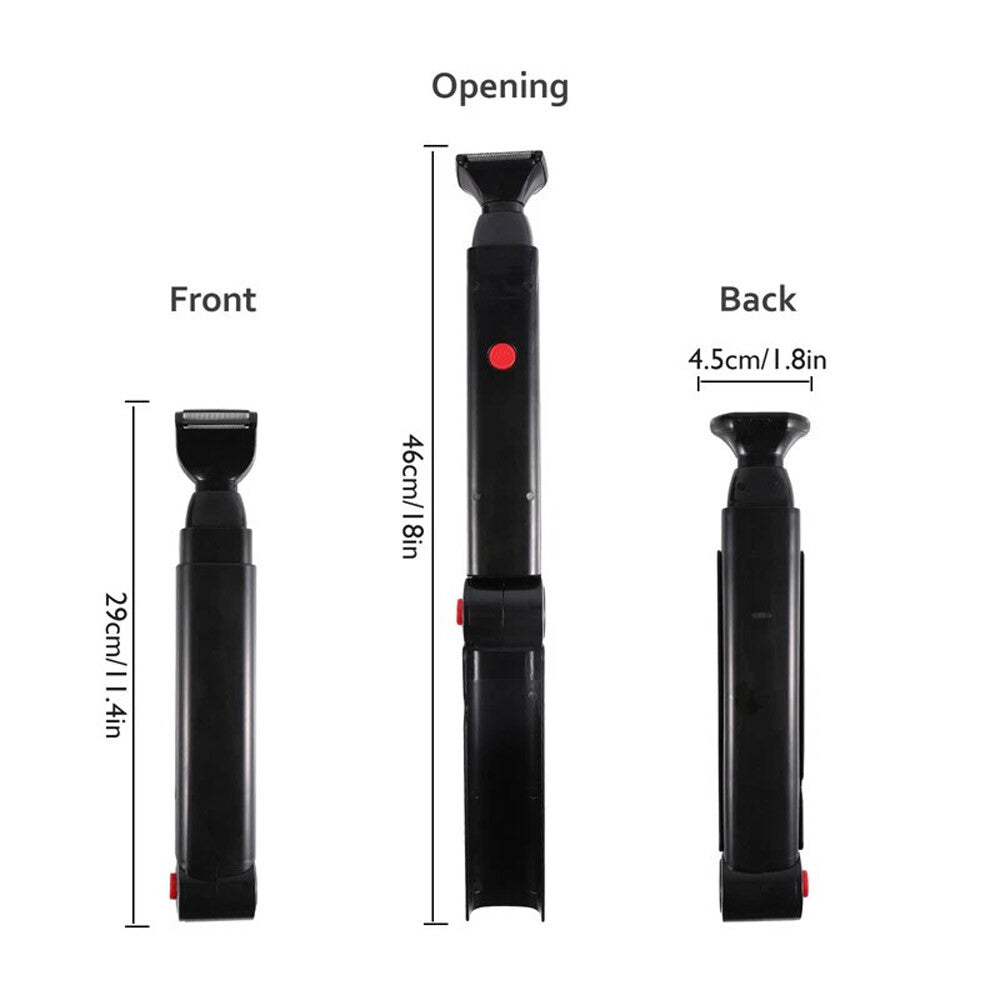 Long Handle Electric Back Shaver for Men Body Hair Removal Razor USB Recharge US