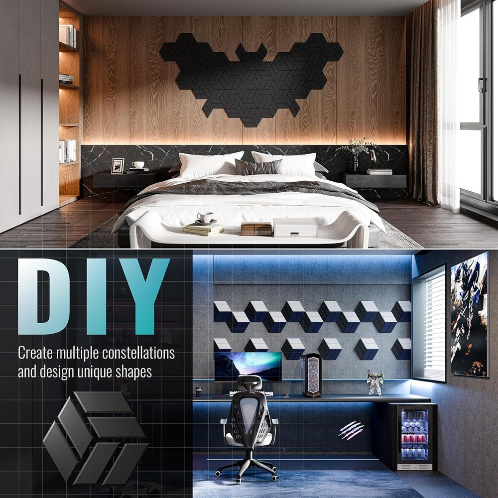 12 Pack Sound Proof Foam Panels 12"X 12"X 0.4" Acoustic Panels Self-Adhesive US