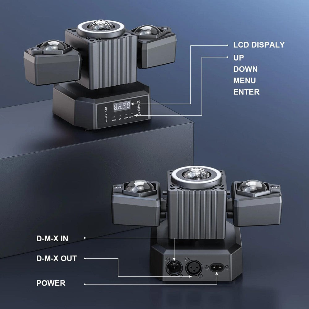 105W Laser Light RGBW LED Moving Head Disco Stage Lighting Beam DMX512 Party DJ