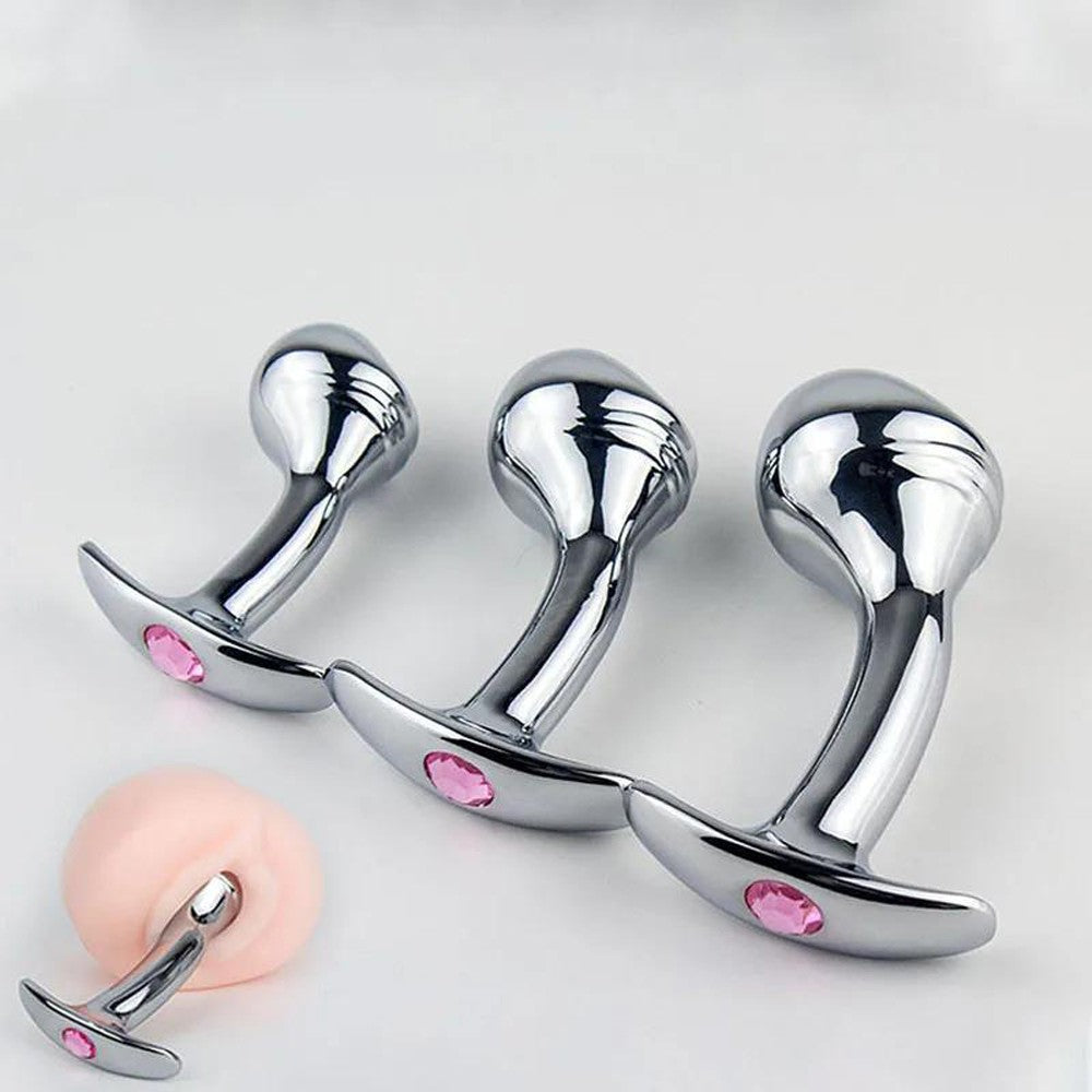 Metal Steel G-Spot Anal Butt Plug Prostate Massager Probe Sex Toys for Men Women