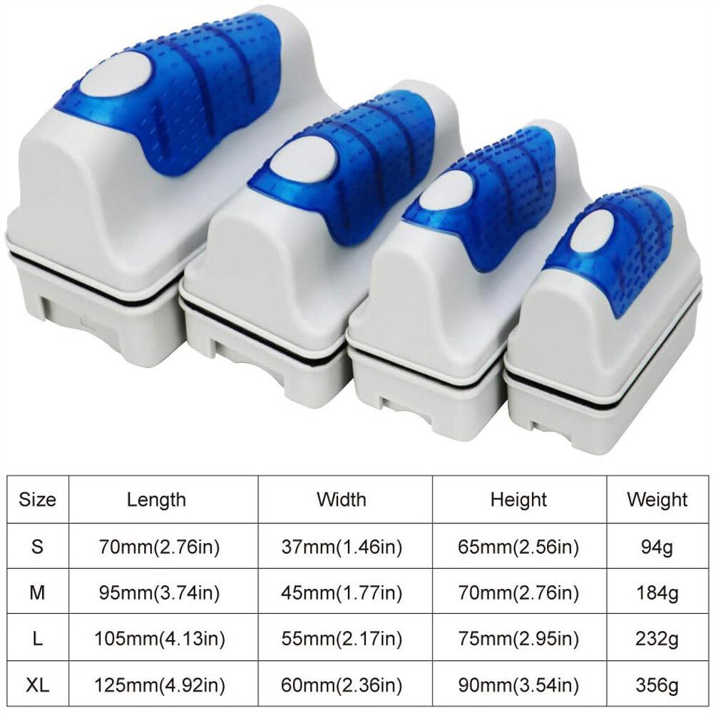 Aquarium Fish Tank Floating Magnetic Glass Cleaner Algae Brush Scrubber Tool US