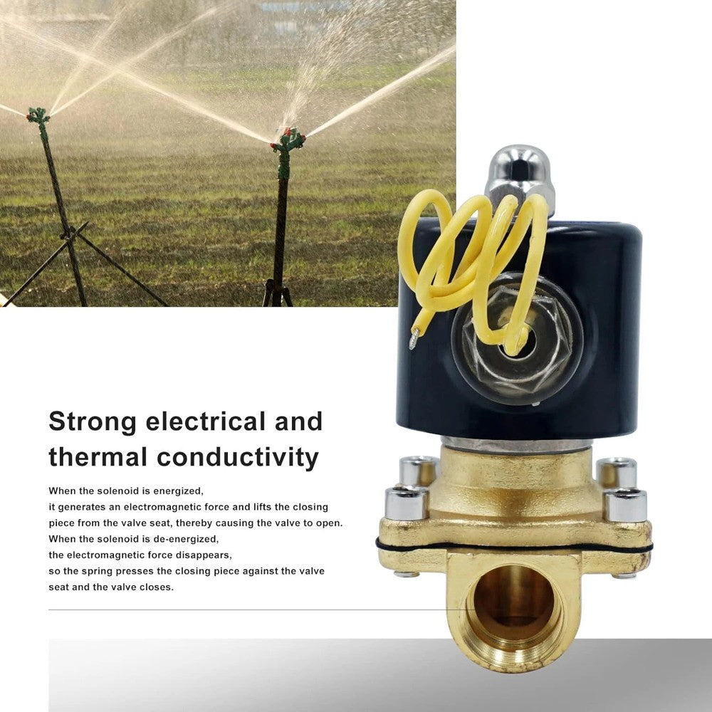 1/2" PT AC 110V Electric Solenoid Valve Brass Water Air Gas 2W-160-15 CV 4.8 US