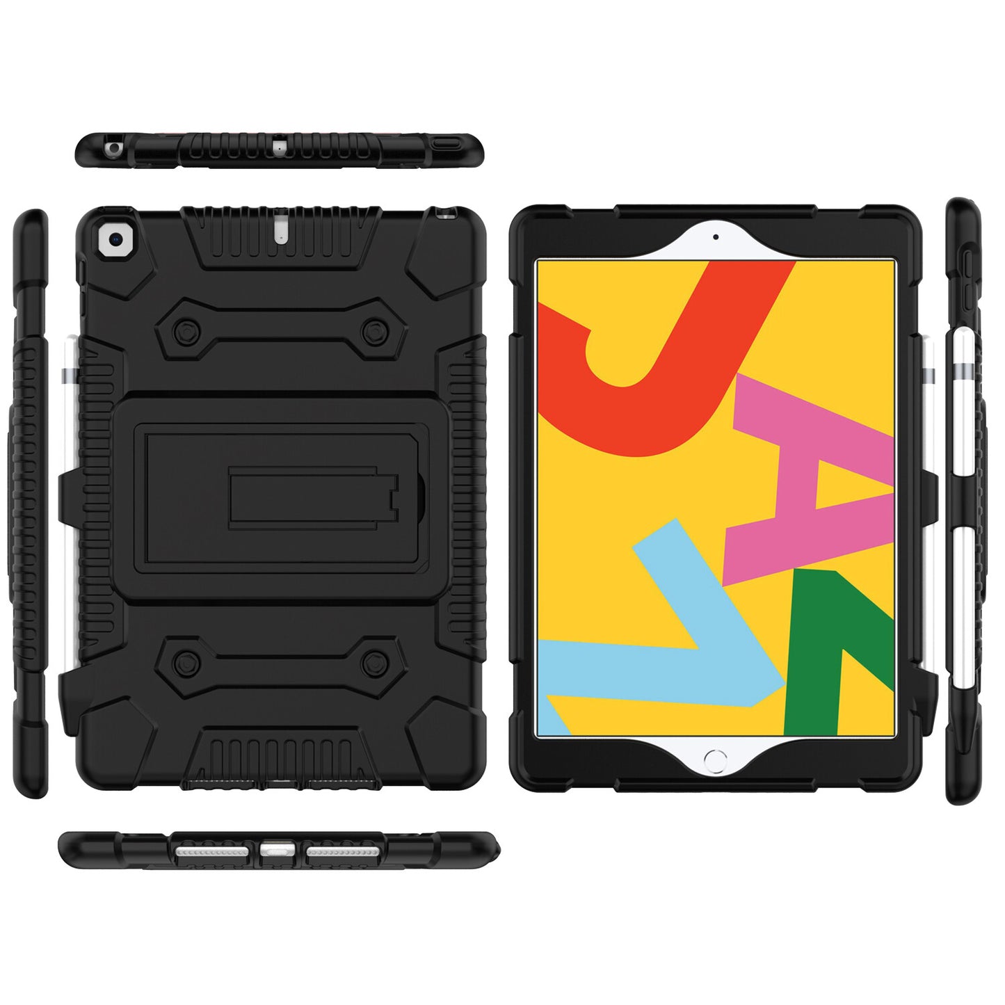 Ipad 7Th / 8Th Generation 10.2" Shockproof Slim Soft Case + Tempered Glass Film