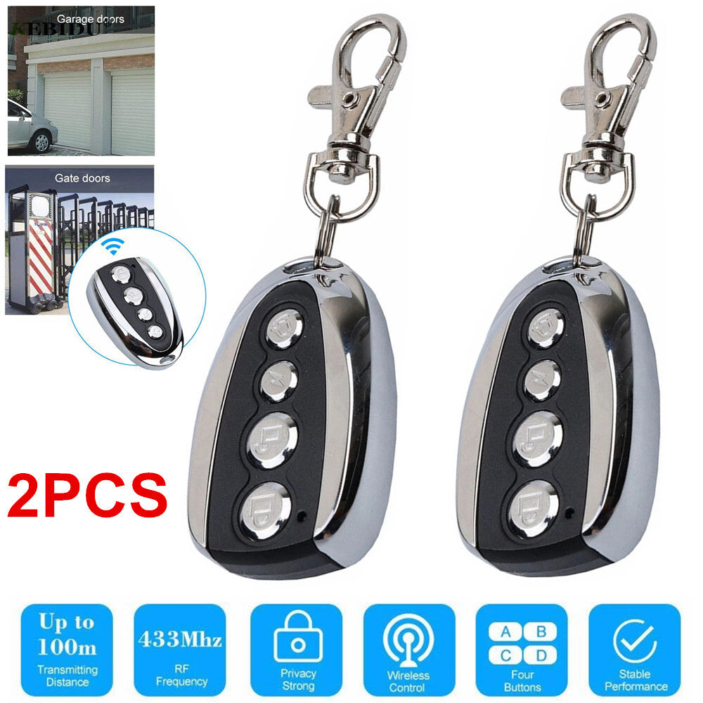 2 Remote Control Backup Key Sliding Gate Opener Automatic Operator 433.92Mhz US