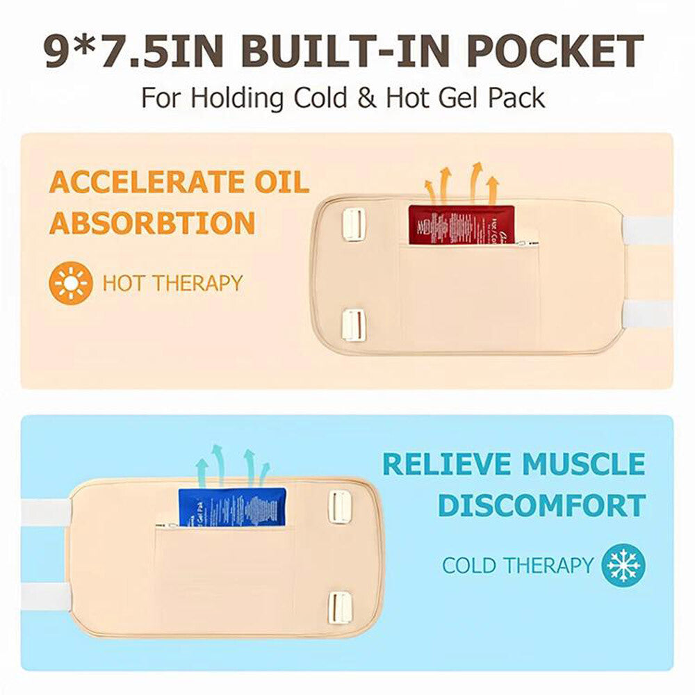 6PCS Castor Oil Pack Wrap Women Reusable Organic Cotton Pack Kit Promote Blood