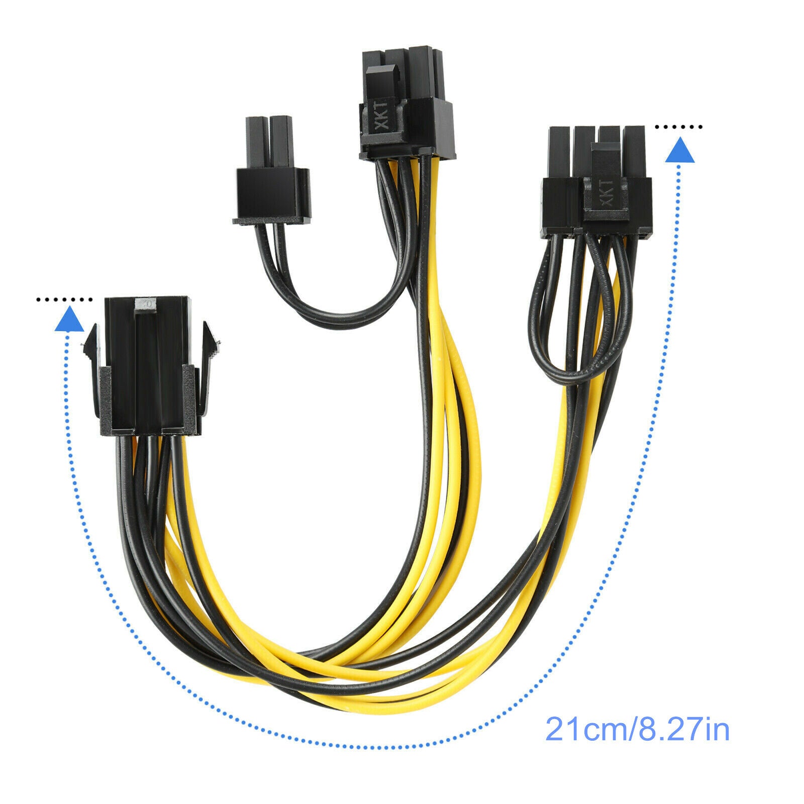 10 PCS PCIE 6 Pin Female to Dual PCI-E 8 Pin (6+2) Male GPU Power Cable Splitter