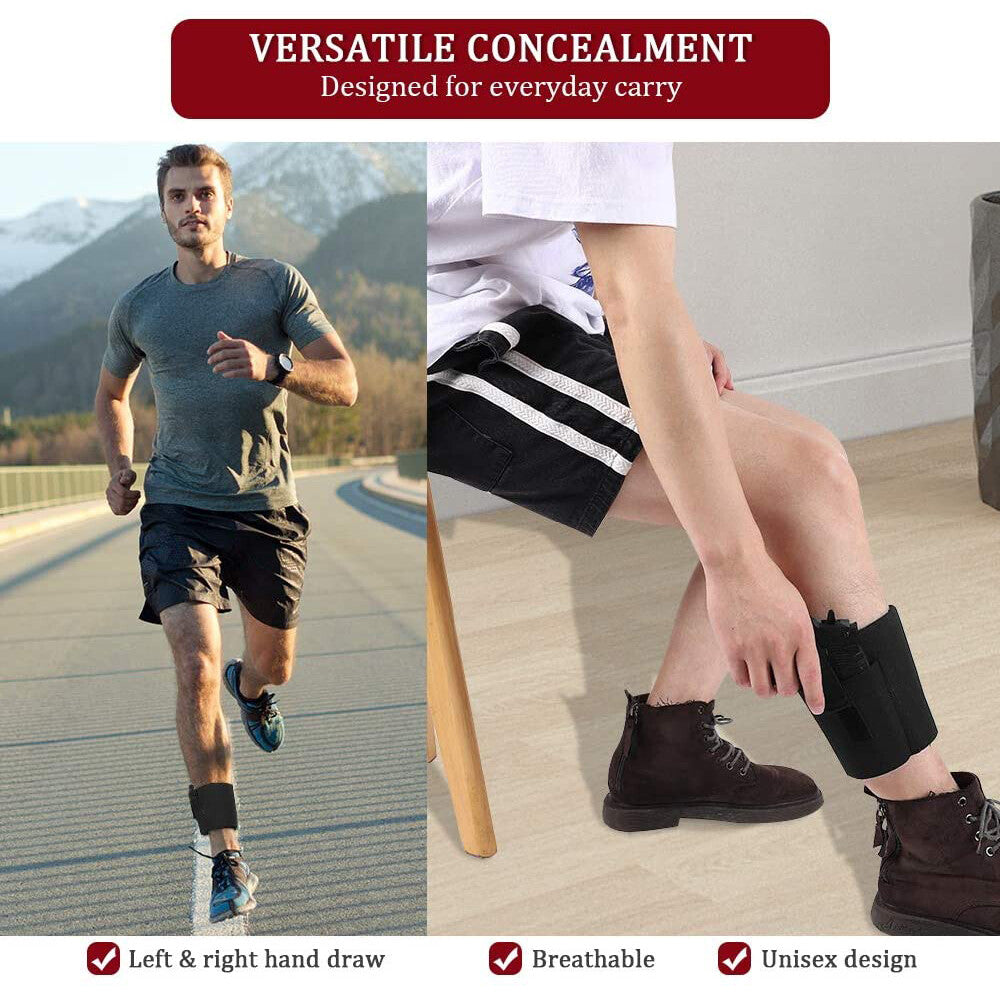 Tactical Ankle Holster Left Right Hand Concealed Carry with 2 Magazine Pouch US