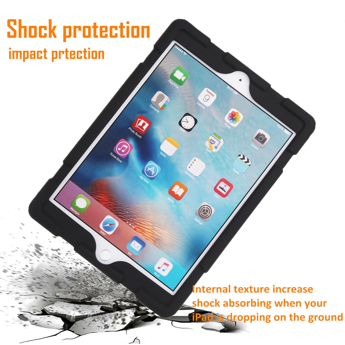 For New Ipad 9.7 Inch 6Th Generation 2018 Tablet Silicone Case Cover Shock Proof