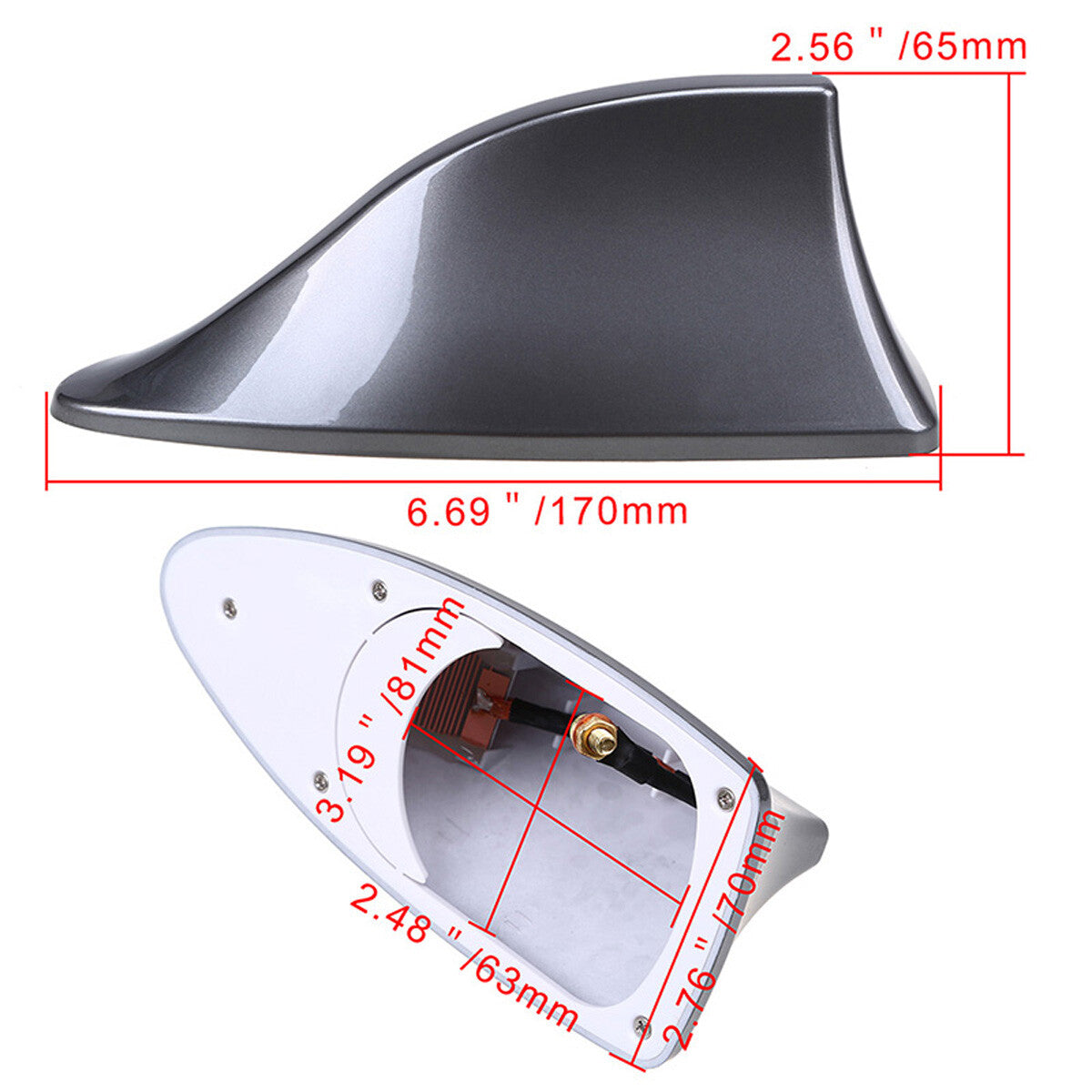 BLACK Shark Fin Car Roof Antenna Cover Radio FM/AM Signal Aerial Accessories US