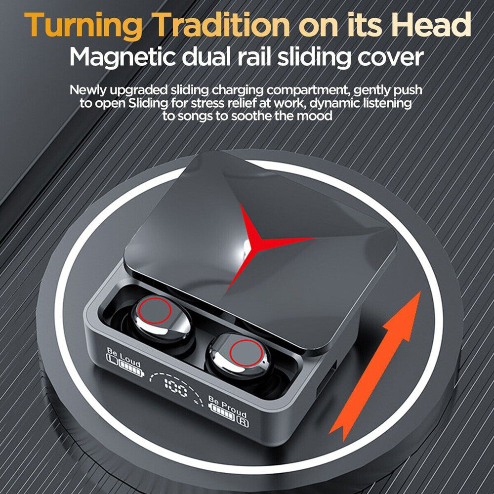 TWS Wireless Earbuds Bluetooth 5.3 Waterproof Headset Headphones with Power Bank