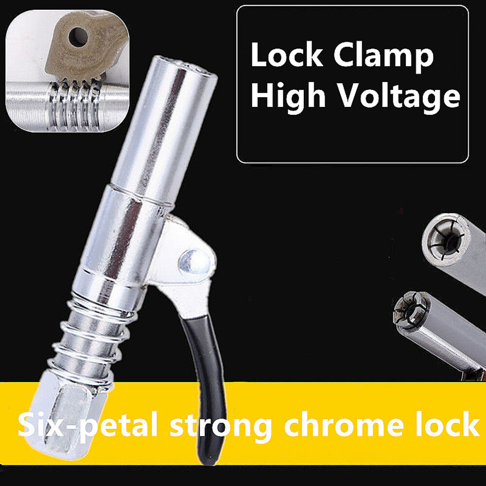 10000PSI Grease Gun Coupler Quick Release Lock Oil Injection Nozzle Professional