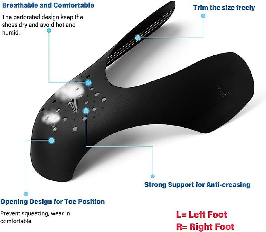 4 Pairs Shoe Creases Preventer Boot Anti-Wrinkle Shoe Guards for Women Size 5-8