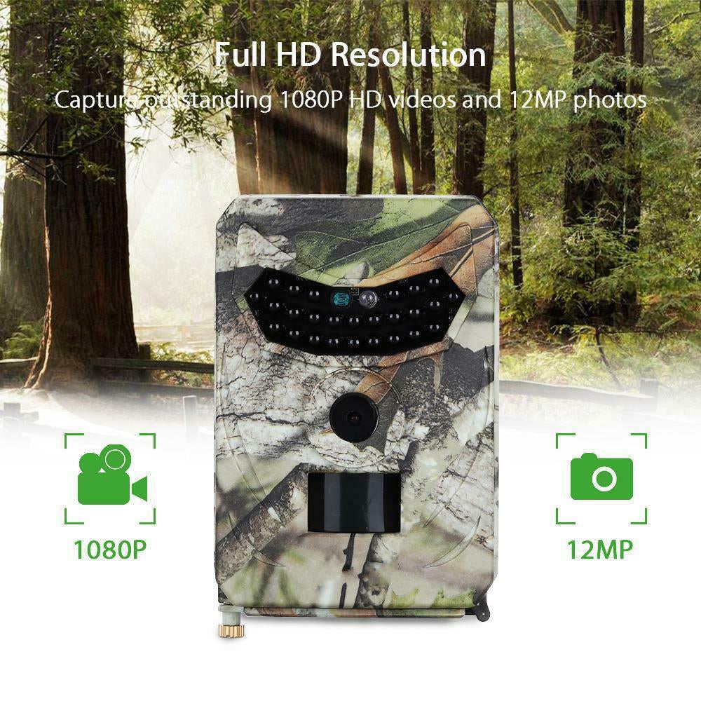 Trail Camera 1080P Hunting Outdoor Wildlife 12MP Scouting Cam Night Vision 2021