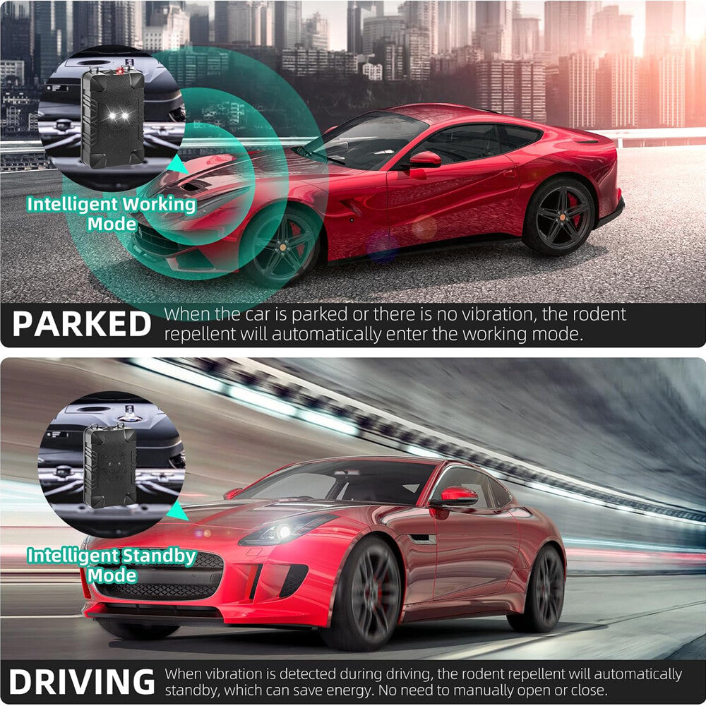 Car Ultrasonic Mouse Repeller Vehicle Rat Rodent Pest Animal Deterrent Repellent