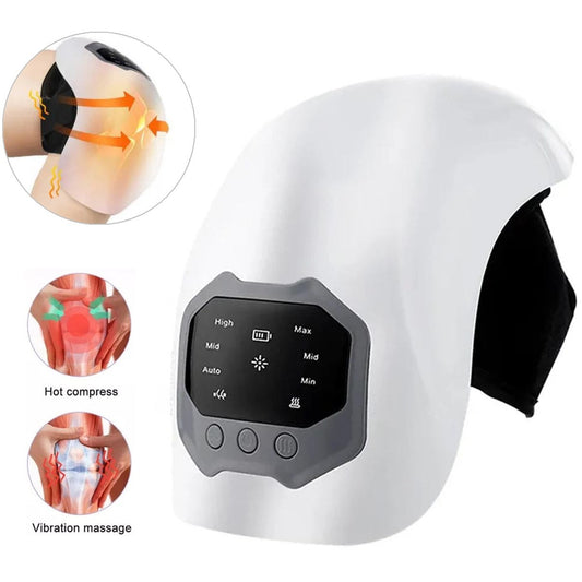 Cordless Knee Massager Heated Vibration Pain Therapy Adjustable W/ LED Screen US