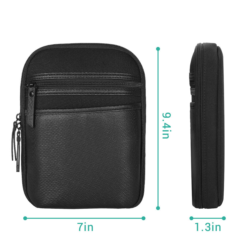 Black Concealed Carry Gun Pouch Pistol Holster Pack Waist Pocket with Belt Loops