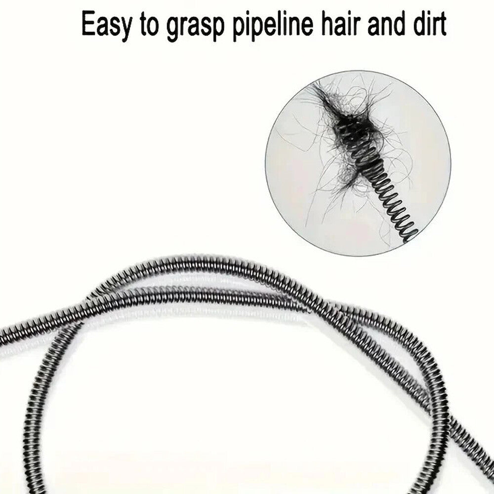 Manual Drain Snake Clog Remover 10-Foot Metal Tool for Sinks Drains Toilets Pipe