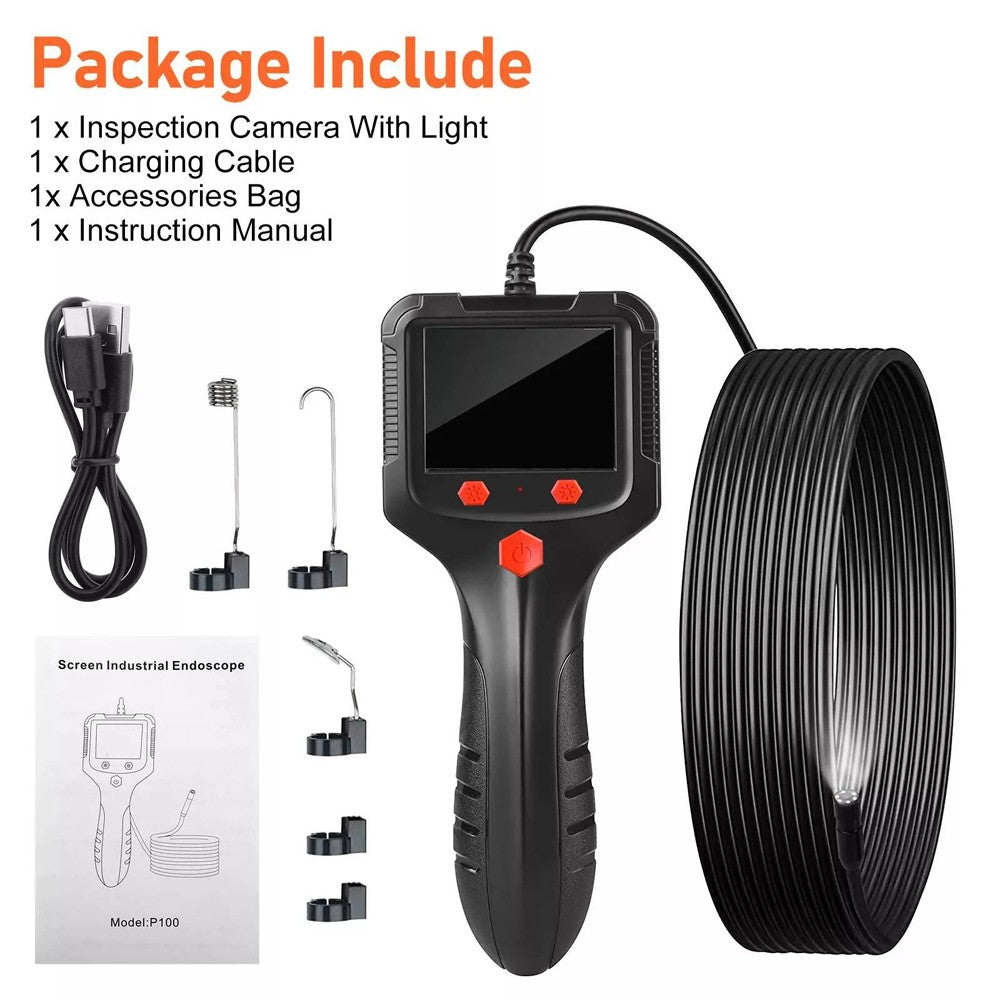 1080P LED Handheld HD Industrial Endoscope Borescope 8Mm Inspection Snake Camera