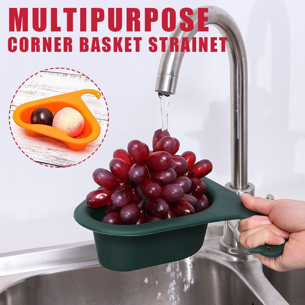 2 PCS Kitchen Sink Rack Strainer Basket Filter Swan-Shaped Drain ORANGE+GREEN US