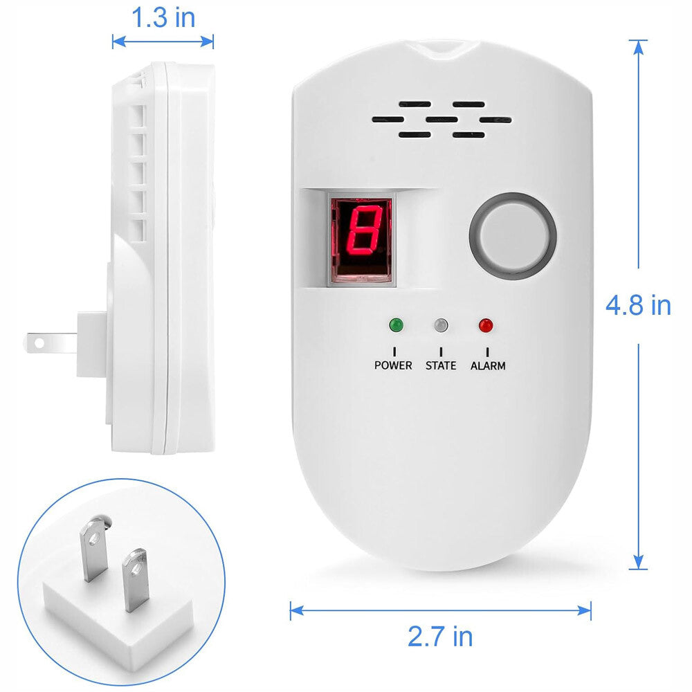 Digital Gas Leak Detector Alarm Sensor Propane Butane Methane Natural Gas Catch