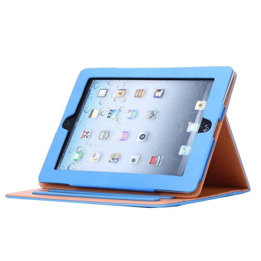 New Luxury Classic Soft Leather Smart Auto Sleep Wake Stand Case for Apple Ipad