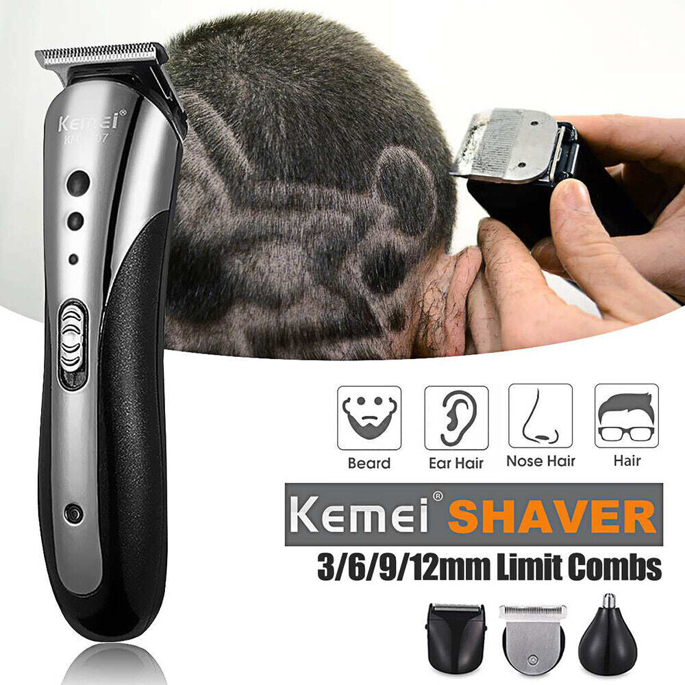 Hair Clippers Trimmer Kemei 1407 Professional Kit Hair Cutting Machine Barber US
