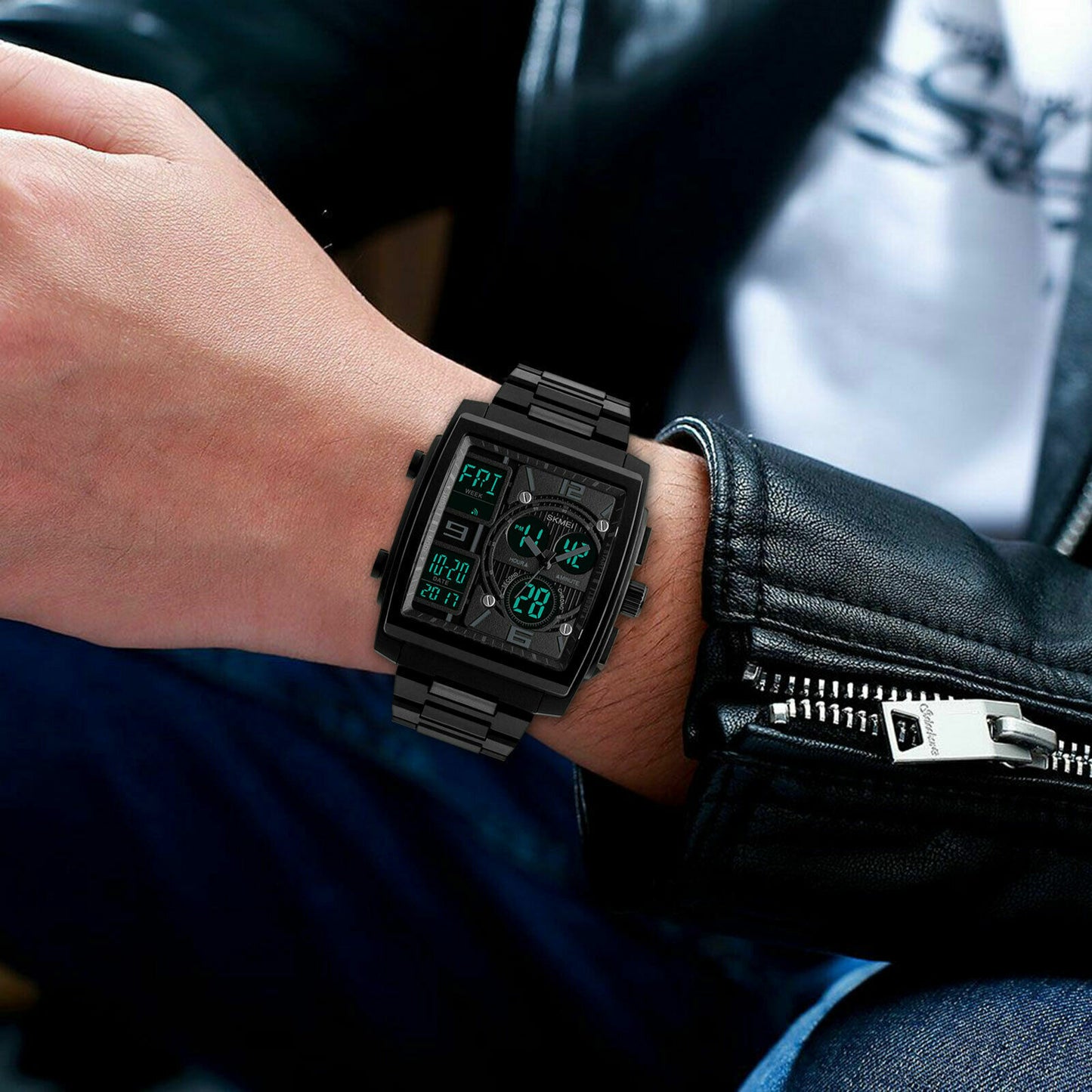 Chronograph Men'S Digital Army Military Sport Quartz Analog Waterproof Watch US