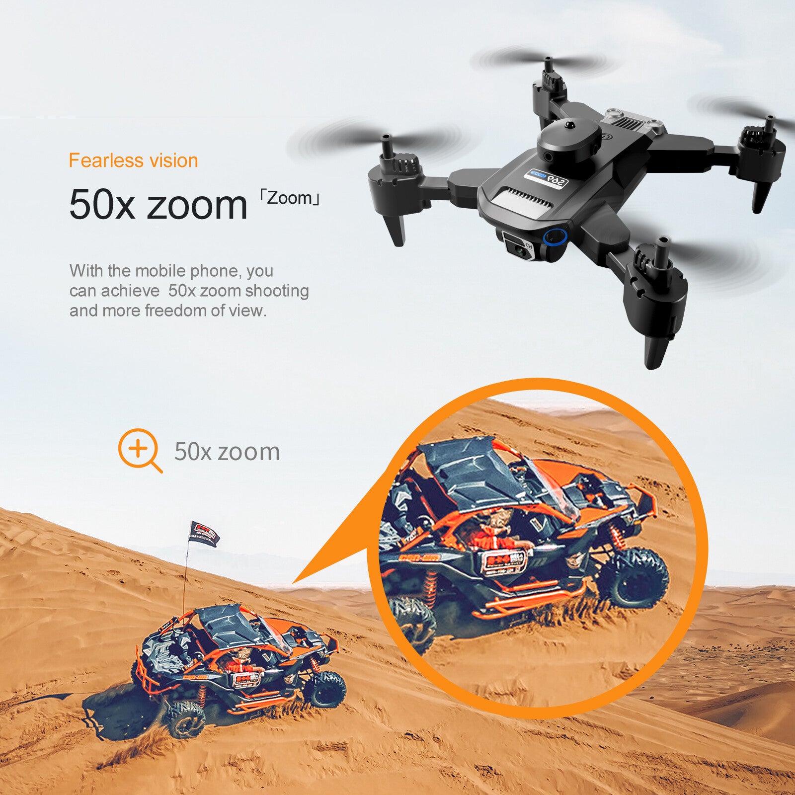 RC Drone Quadcopter 8K HD Dual Camera GPS Wifi FPV Foldable + 3 Batteries 2023