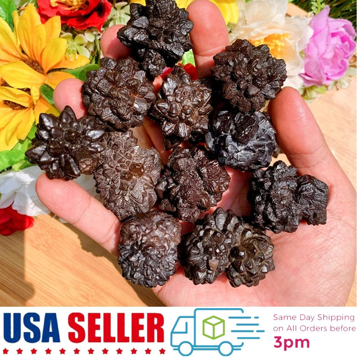 1X Prophecy Stone Egypt Healing Energy Crystal Mineral Hematite Pseudomorph Rock