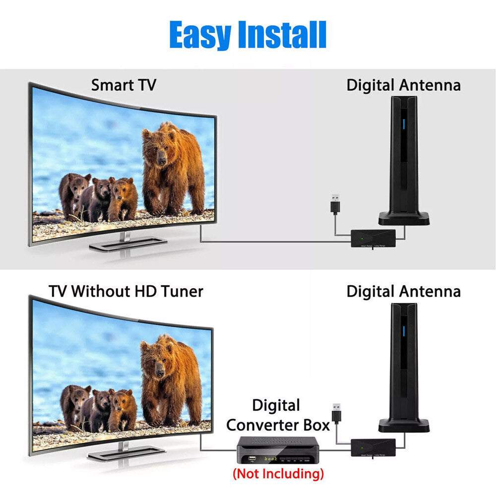 6000 Miles Upgraded TV Antenna Digital HD Indoor HDTV 1080P 4K Long Range USA