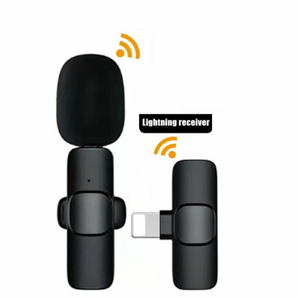 Lavalier Microphone Wireless Audio Video Recording Mini Mic for Android Iphone