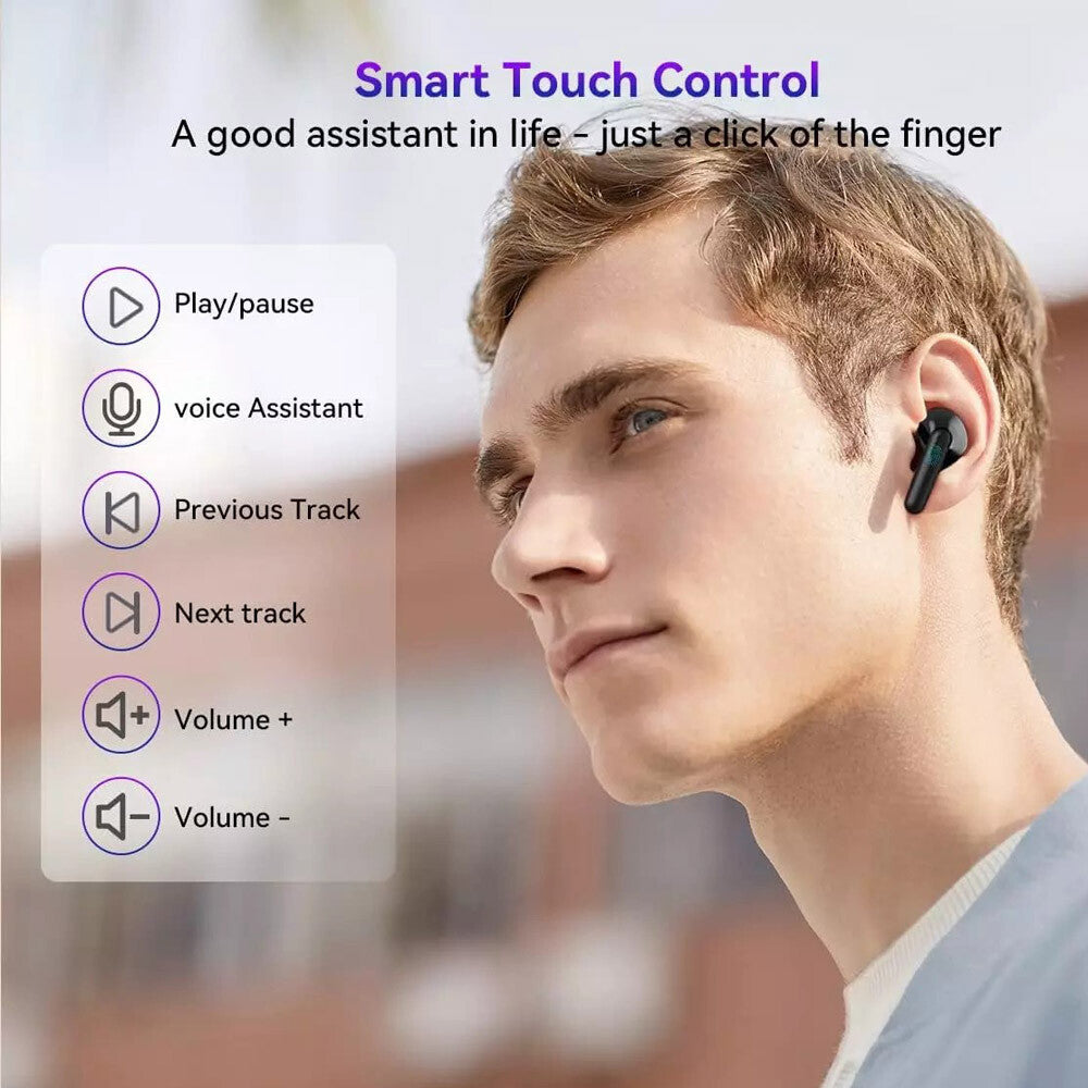 Bluetooth Earbuds Headset 5.3 Wireless Noise Cancelling TWS Trucker Waterproof