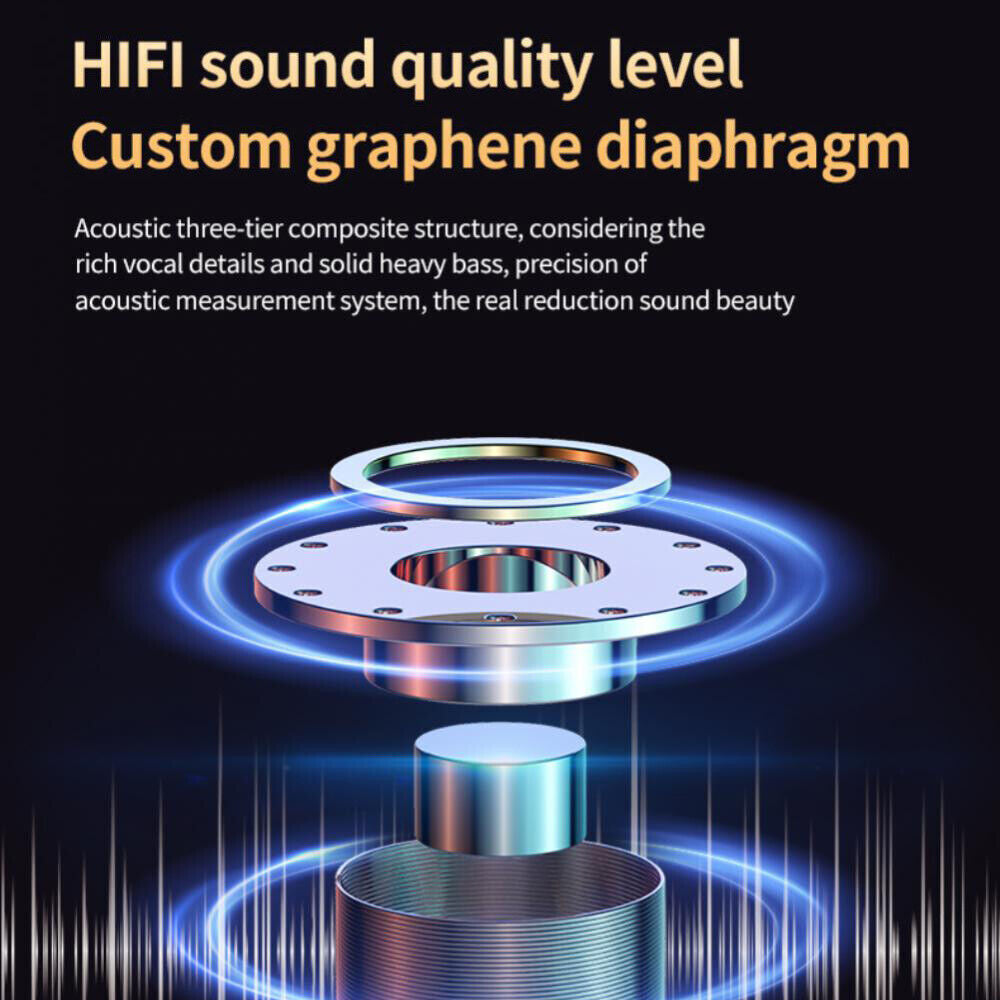 TWS Wireless Earbuds Bluetooth 5.3 Waterproof Headset Headphones with Power Bank