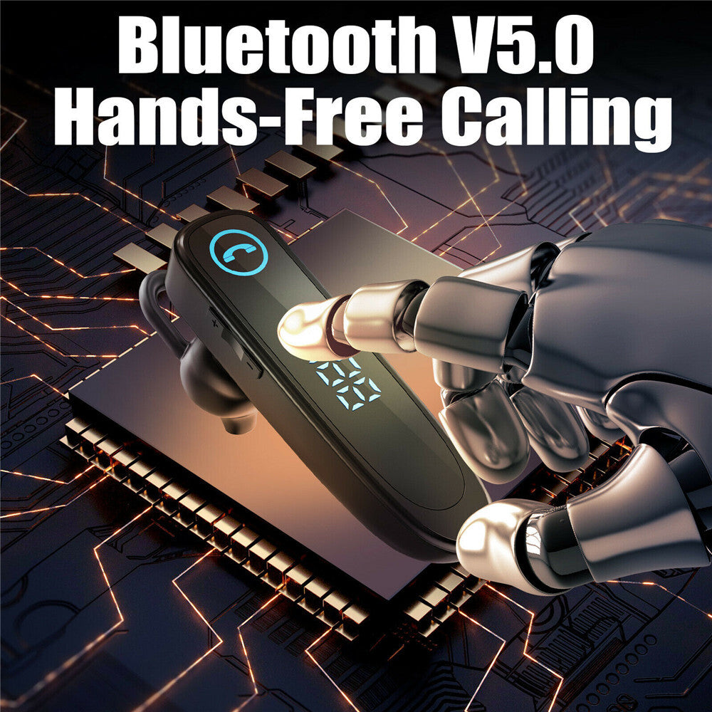 Bluetooth 5.0 Earpiece Noise Cancelling Headphone Driving Trucker in Ear Headset