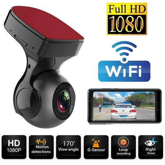170° Wifi Dash Cam Recorder Car Camera HD 1080P Car DVR Vehicle Video G-Sensor