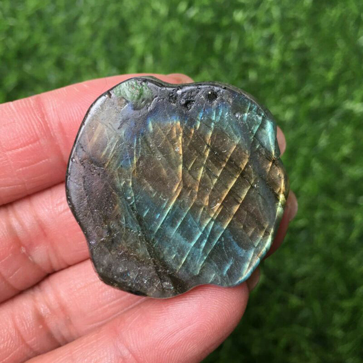 Natural Labradorite Hand Carved the Roses Quartz Crystal Healing US 1 PC