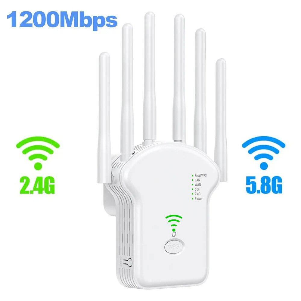 5G 1200Mbps Wifi Range Internet Extender Wireless Repeater Signal Booster Router