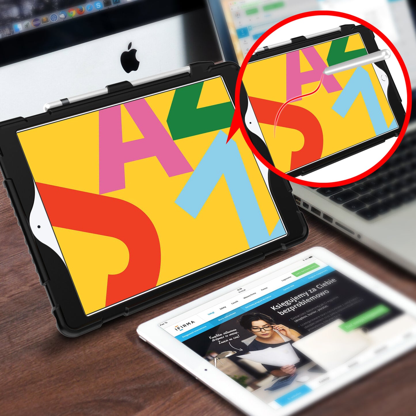 Ipad 7Th / 8Th Generation 10.2" Shockproof Slim Soft Case + Tempered Glass Film