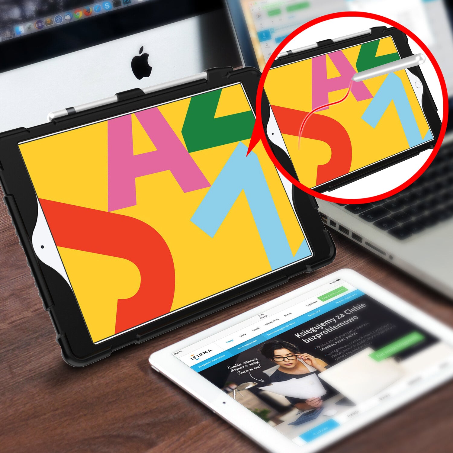 Ipad 7Th / 8Th Generation 10.2" Shockproof Slim Soft Case + Tempered Glass Film