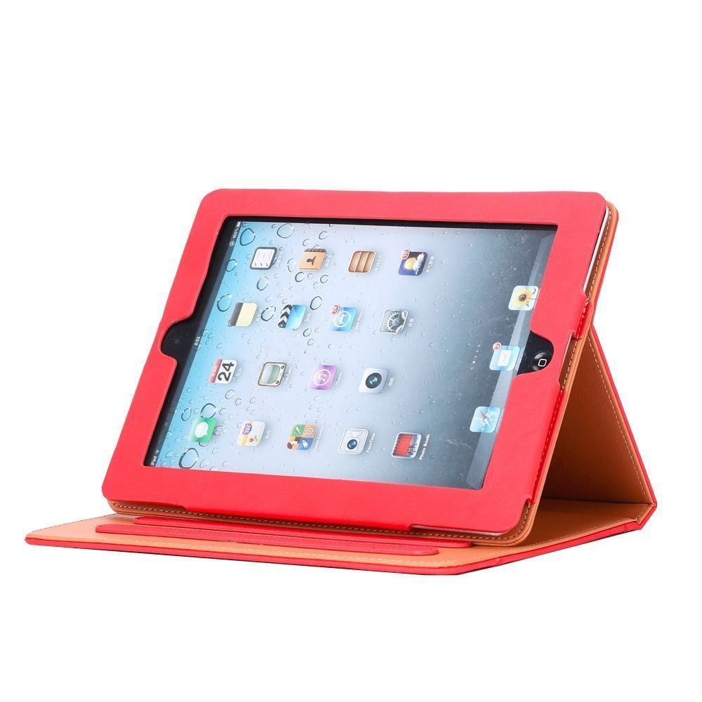 New Luxury Classic Soft Leather Smart Auto Sleep Wake Stand Case for Apple Ipad