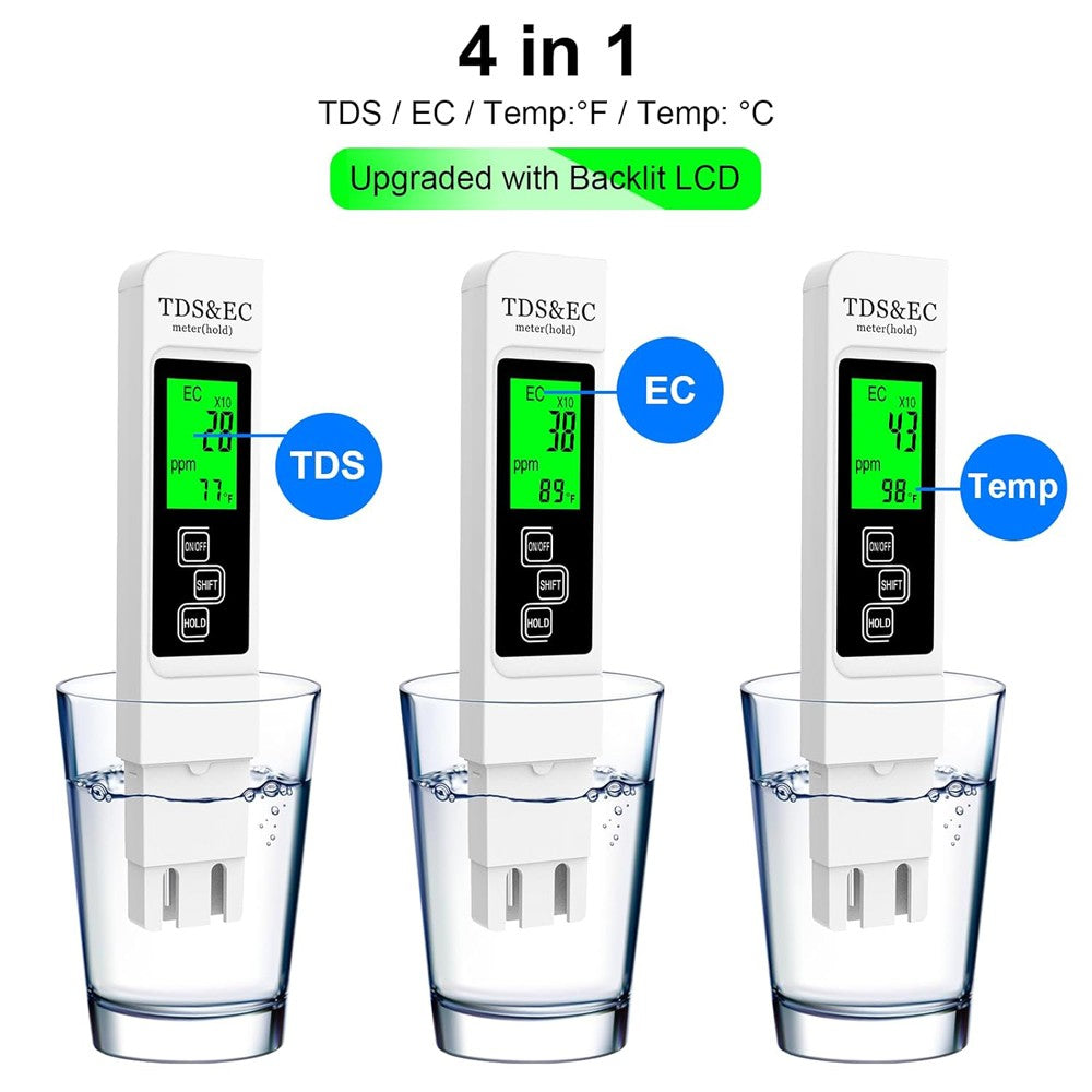 0-9990Ppm 2PC TDS Meter Digital Tester Water Quality Testing Kits Drinking Water