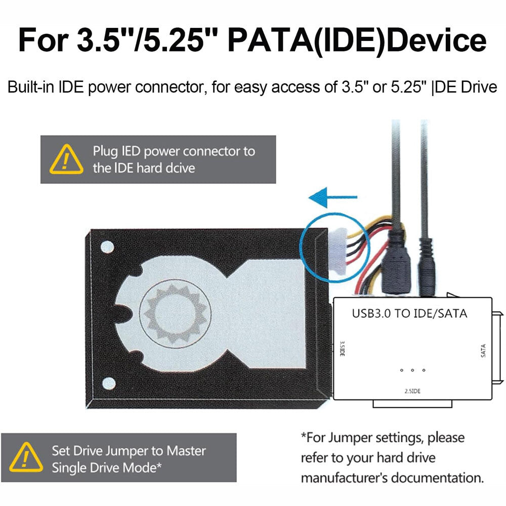 USB 3.0 to IDE/SATA Converter Adapter Kit for 2.5"/3.5" SATA/IDE/SSD Hard Drive