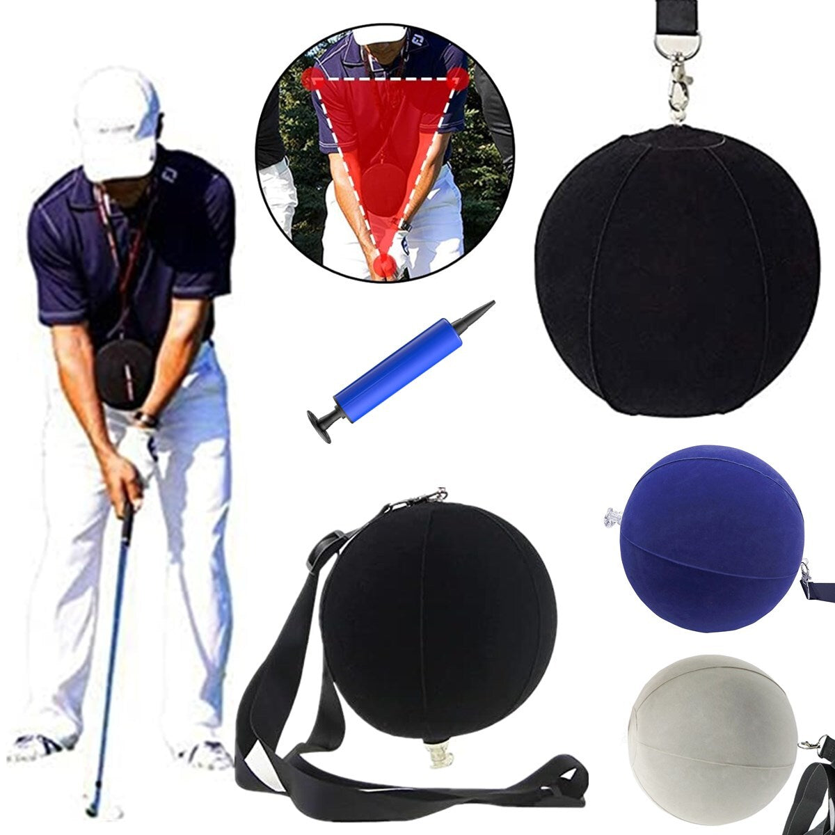 Golf Striker Smart Golf Ball Swing Training Teaching Aids Adjustable Portable US