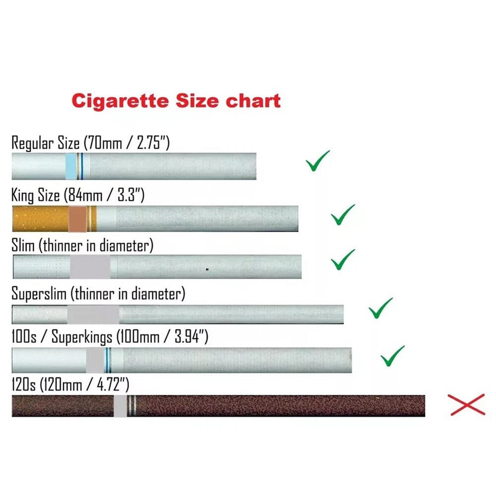 Retro Bronze Metal Cigarette Case Holder Box for King Size or 20'S Cigarettes US