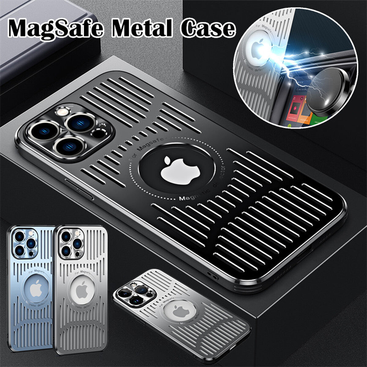 Heat Dissipation Case Cover for Iphone 15 Pro Max 14 13 12 Magsafe Shockproof US